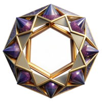 dramatic minimalist Geometric Kaleidoscope Frame Isolated Element high resolution png