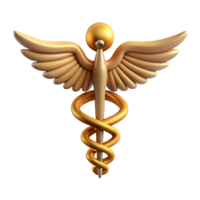 splendid exceptional Caduceus, staff of Hermes. NO BACKGROUND with Transparent Background. png