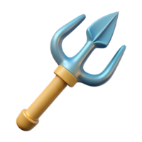signature renaissance Trident of Poseidon. NO BACKGROUND with Transparent Background. perfect clarity png