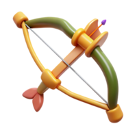 radiant distinctive Bow and arrow of Artemis. NO BACKGROUND with Transparent Background. png