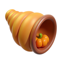 fascinating remarkable Cornucopia, horn of plenty. NO BACKGROUND with Transparent Background. png