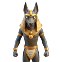 splendid mysterious elegant Anubis, Egyptian god of the dead, jackal-headed. NO BACKGROUND with Transparent Background. impeccable png