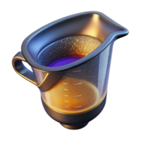 extraordinary rustic Glass Measuring Cup with Graduations Angled View Cutout authentic png