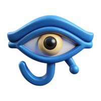 exquisite romantic futuristic Eye of Horus, Egyptian symbol of protection. NO BACKGROUND with Transparent Background. authentic png