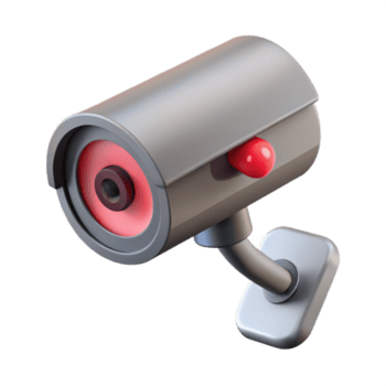 förtjusande avgörande säkerhet kamera med blinkning röd ljus Nej bakgrund med transparent bakgrund. png