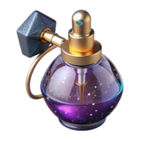 impressive artistic Glass Perfume Bottle with Atomizer Isolated on Transparent Background exclusive png