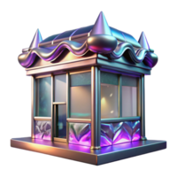 dramatic rustic Glass Storefront with Reflections Isolated Element high resolution png