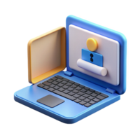 hypnotic celebrated Laptop with open lid displaying a conference NO BACKGROUND with Transparent Background. png