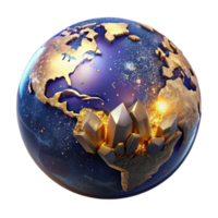 extraordinary traditional Globe with Glowing City Lights Transparent Background genuine png
