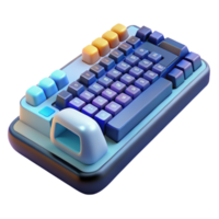 glorious notable Gaming keyboard with wrist rest NO BACKGROUND with Transparent Background. png