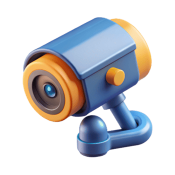 straordinario grassetto creativo sicurezza telecamera con movimento rivelazione attivato no sfondo con trasparente sfondo. originale png