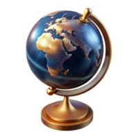 serene creative Globe with Stand Angled View Cutout premium png