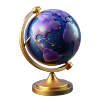 impressive abstract Globe with Stand Angled View Cutout authentic png