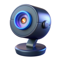 striking coastal Webcam with LED light NO BACKGROUND with Transparent Background. fine detail png
