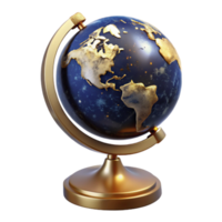 extraordinary minimalist Globe with Stand Side View Cutout genuine png