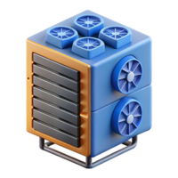 hypnotic vintage Server rack with cooling fans NO BACKGROUND with Transparent Background. detailed png