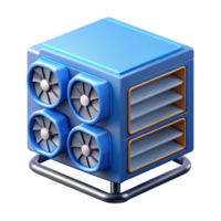 memorable abstract Server rack with cooling fans NO BACKGROUND with Transparent Background. precision png
