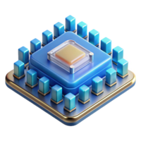 impressive renaissance Motherboard with CPU installed NO BACKGROUND with Transparent Background. precision png