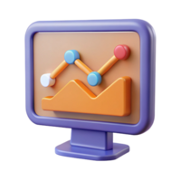 immaculate baroque Computer monitor displaying a graph NO BACKGROUND with Transparent Background. genuine png