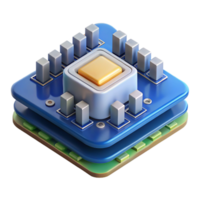 melancholic striking Motherboard with CPU installed NO BACKGROUND with Transparent Background. high quality png
