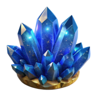 magnificent vintage Glowing Blue Crystal Cluster Transparent Background authentic png