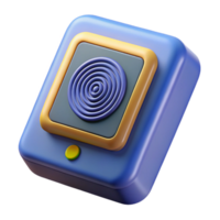rare creative Biometric scanner NO BACKGROUND with Transparent Background. high resolution png