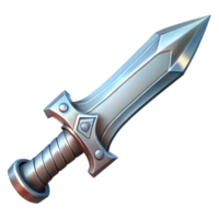 passionate spectacular A single, gleaming silver sword with intricate elven runes, NO BACKGROUND with Transparent Background. original png