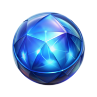 romantic immaculate A magical crystal orb radiating an ethereal blue light, NO BACKGROUND with Transparent Background. refined png