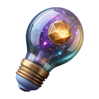 dramatic creative Glowing Light Bulb Transparent Background detailed png