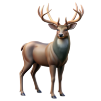 exceptional abstract A majestic stag with large antlers, NO BACKGROUND with Transparent Background. authentic png