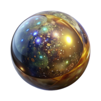 beautiful contemporary Glowing Orb 3d Render Isolated on Transparent Background png