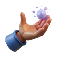 iconic surreal A single, outstretched hand casting a magic spell, NO BACKGROUND with Transparent Background. refined png