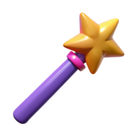 hypnotic mysterious avant-garde A stylized illustration of a magic wand with a star on the end, NO BACKGROUND with Transparent Background. flawless png