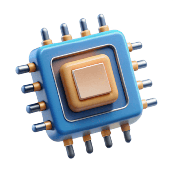 harmonious extraordinary Microchip with intricate circuitry NO BACKGROUND with Transparent Background. masterfully captured png