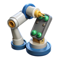 fascinating futuristic Robot arm holding a circuit board NO BACKGROUND with Transparent Background. gallery standard png