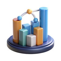 hipnótico distintivo grande dados analytics gráfico não fundo com transparente fundo. png