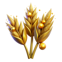 stunning rustic Golden Wheat Stalks Isolated with Grain Detail png