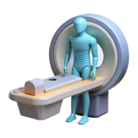 stunning retro Medical scanner analyzing human body NO BACKGROUND with Transparent Background. impeccable png