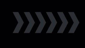 The directional arrow. Motion indicator, cartoon animation, with alpha channel video