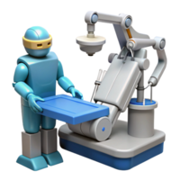 vibrant notable Surgical robot performing operation NO BACKGROUND with Transparent Background. png