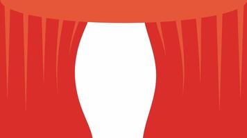 Curtain. Open curtain, cartoon animation, with alpha channel video