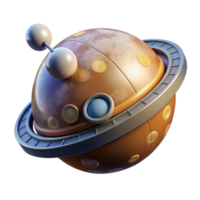extraordinary sought-after Spacecraft orbiting a planet NO BACKGROUND with Transparent Background. png