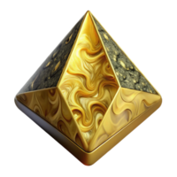 serene abstract Gold Triangular Pattern with Transparent Background detailed png