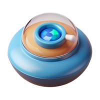 magnificent gothic Smart contact lens displaying data NO BACKGROUND with Transparent Background. premium png