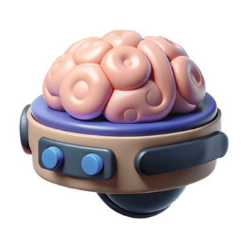 serene intense urban Brain-computer interface device NO BACKGROUND with Transparent Background. exclusive png