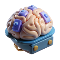 whimsical majestic Brain-computer interface device NO BACKGROUND with Transparent Background. professional png
