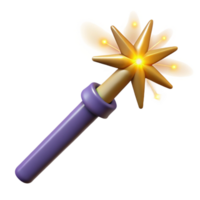 exceptional mid-century A powerful magic wand emitting sparks of energy. NO BACKGROUND with Transparent Background. luxury png