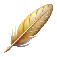 exquisite notable A single, delicate feather from a phoenix. NO BACKGROUND with Transparent Background. png
