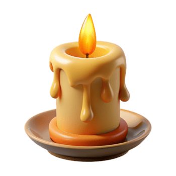 majestoso inigualável uma queimando vela com gotejamento cera. não fundo com transparente fundo. png