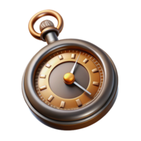 sumptuous intense tropical A vintage pocket watch with Roman numerals. NO BACKGROUND with Transparent Background. sharp png